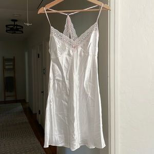 White/Pink Lace Night gown